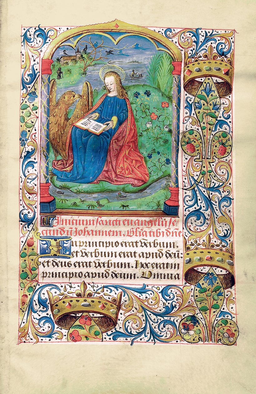 Mária Magdelena a vadonban, illusztráció az "Órák könyvéből, Langres használata", 1500 körül alkotó: French School