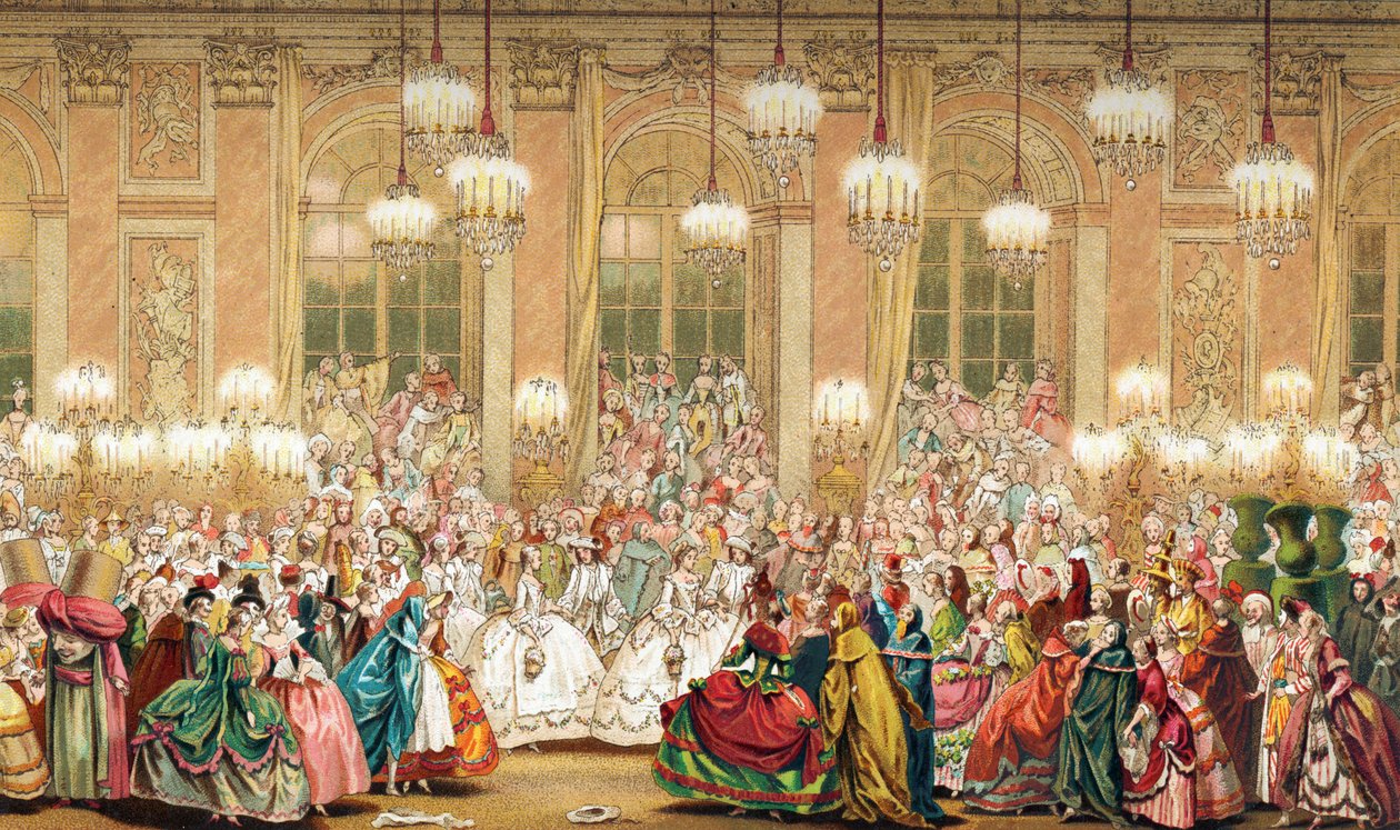 Álarcosbál XV. Lajos udvarában alkotó: French School