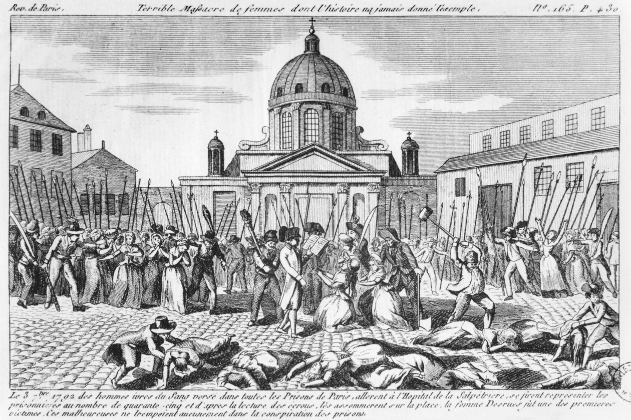 Nők mészárlása a Hopital La Salpetriere-ben, 1792. szeptember 3 alkotó: French School