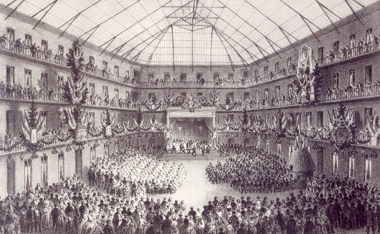 Május elseje a Guise családban, Jean-Baptiste Andre Godin (1817-88) Solutions Sociales című könyvéből, Párizs, 1871 alkotó: French School