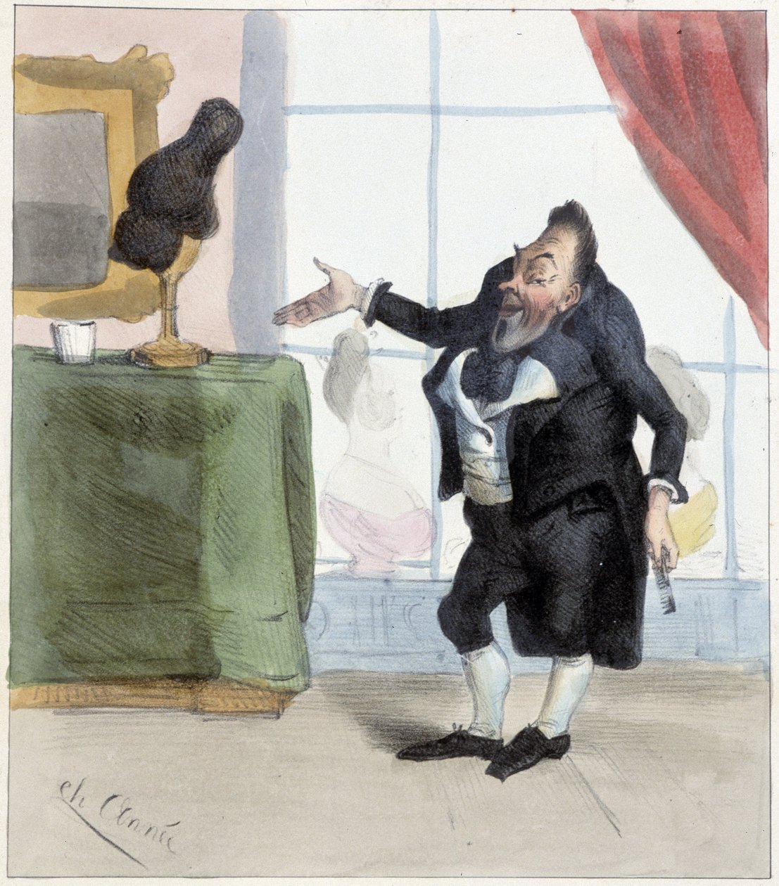 Mayeux paróka, c. 1850 alkotó: French School