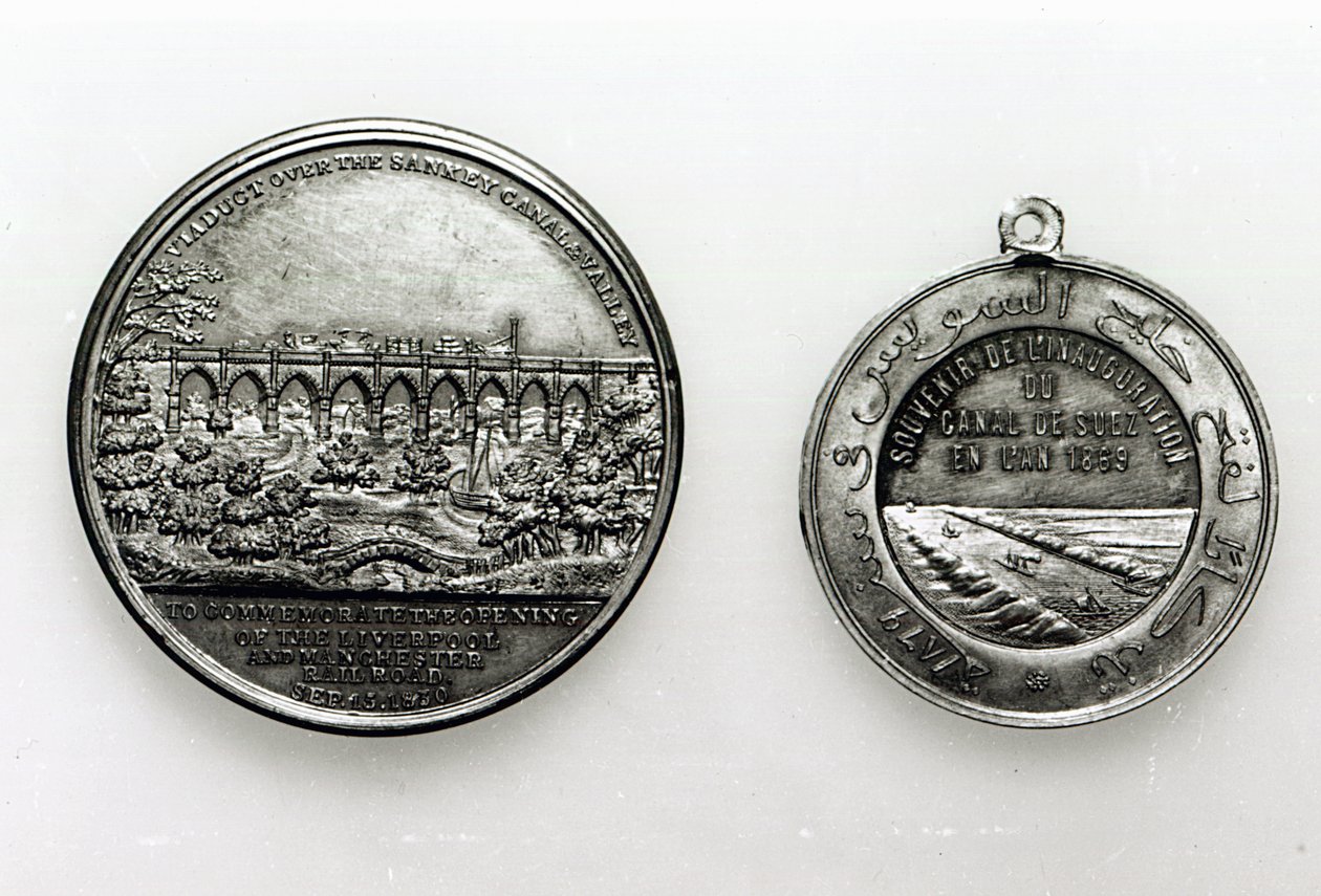 Érem a Szuezi-csatorna megnyitásának emlékére, 1869 (fém) alkotó: French School