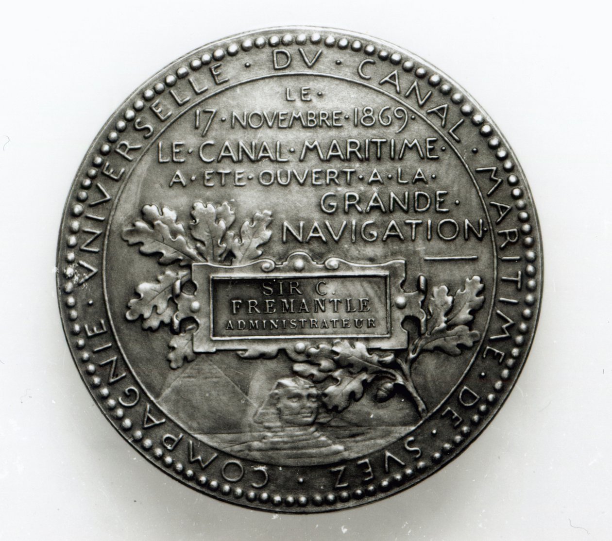 Érem a Szuezi-csatorna 1869. november 17-i megnyitásának emlékére (fém) alkotó: French School
