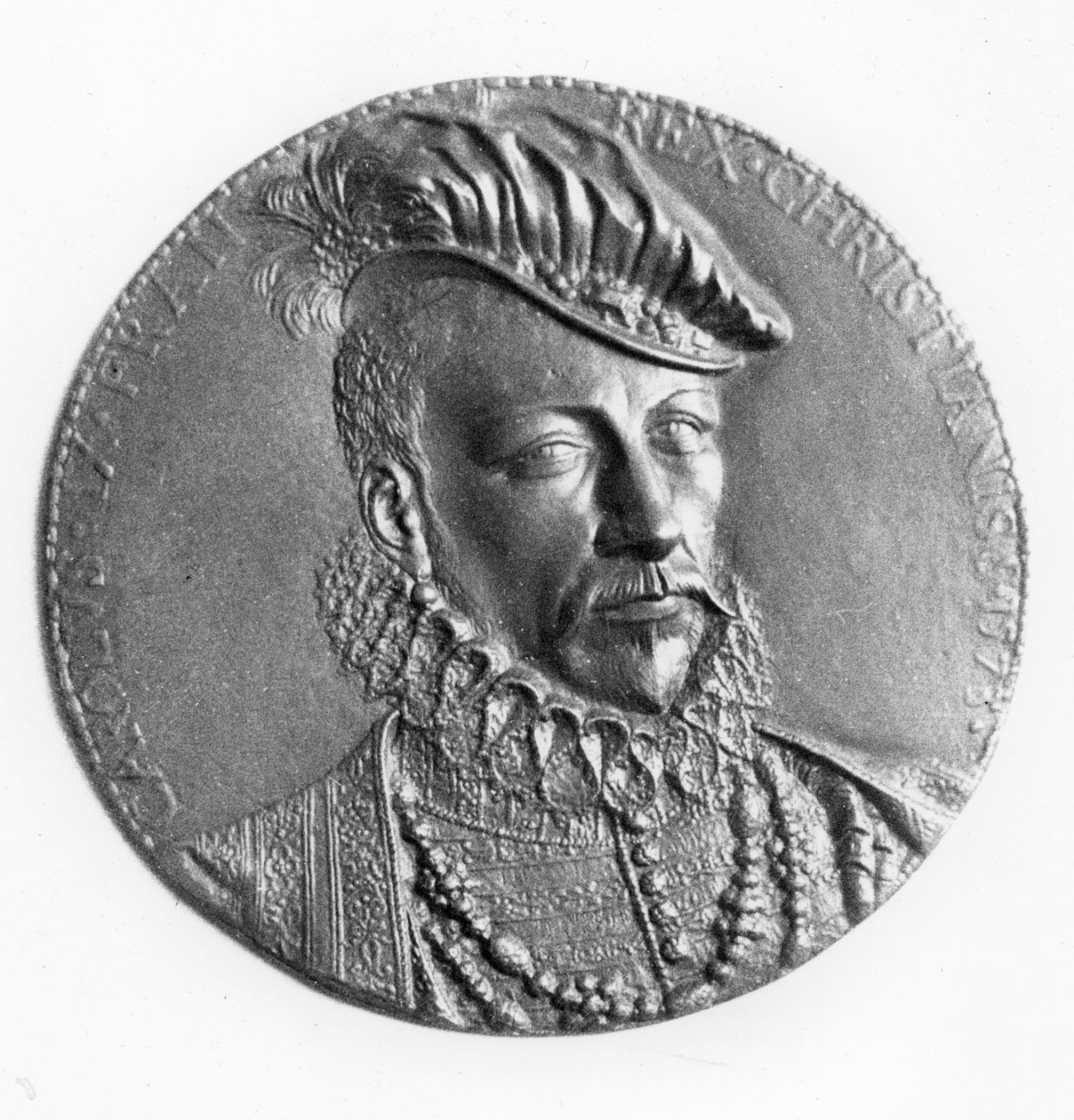 IX. Károly francia király érme (bronz) alkotó: French School