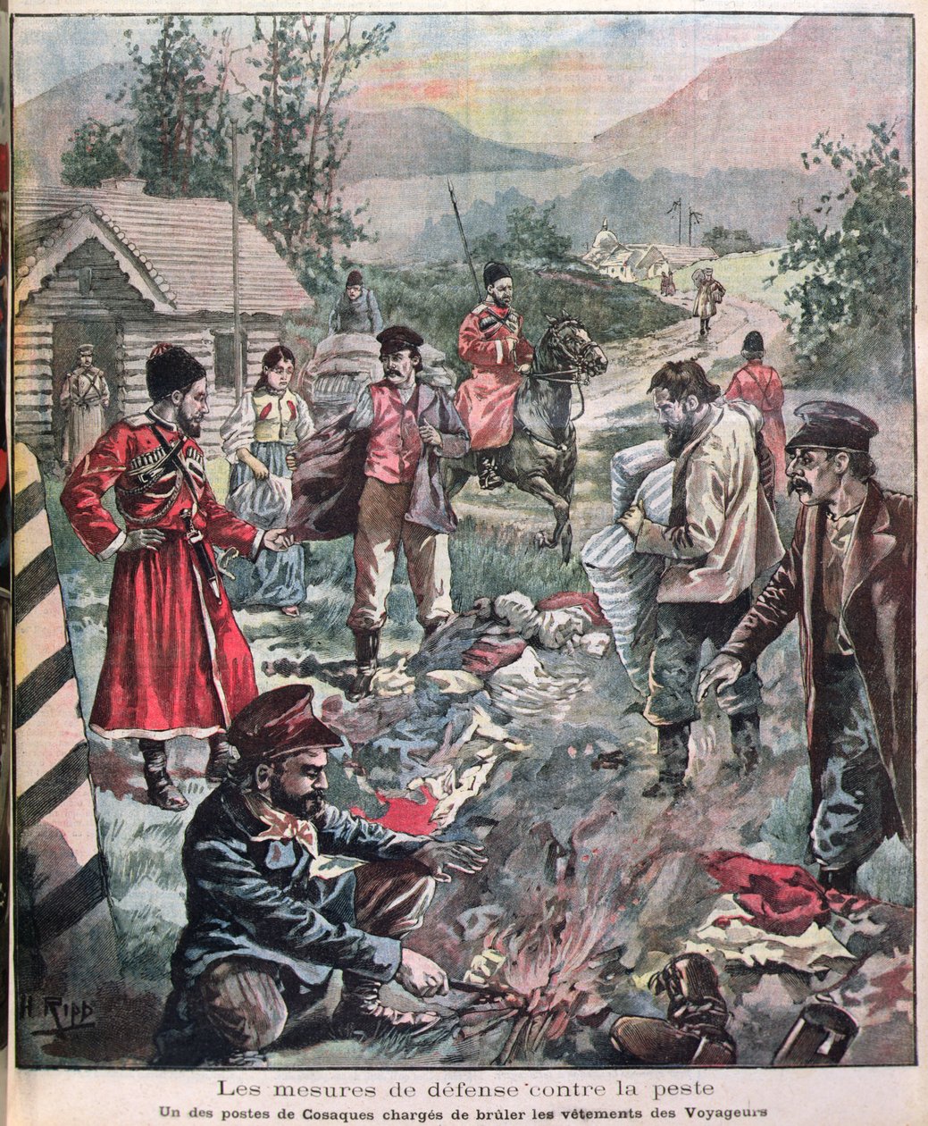 Módszerek a pestis megelőzésére, a Le Petit Journal, 1898-ból alkotó: French School