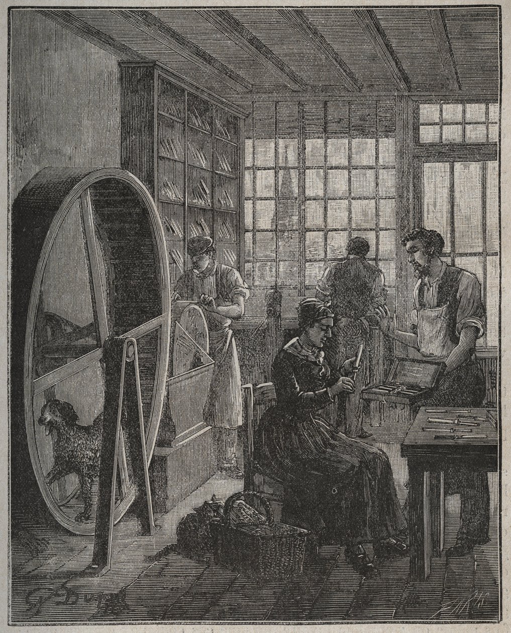 Metier és iparos: evőeszköz bolt a tartományban a XIX. Metszet 1885-ből Adolphe BITARD „” Les arts et metiers illustres” című könyvébe. alkotó: French School