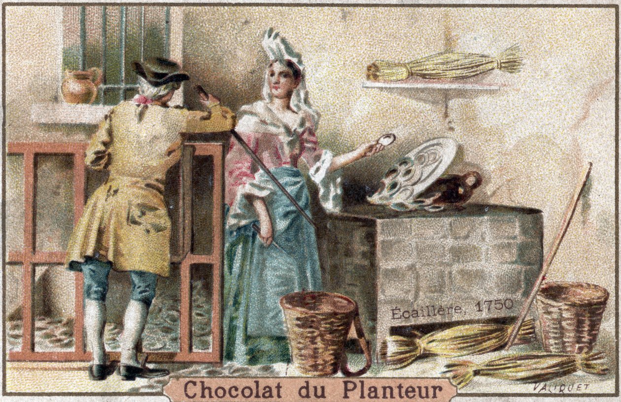 Metier eltűnt: egy tipikus sapkát viselő ecaillere vagy osztriga eladónő ábrázolása 1750-ben Párizsban (Oyster shucker of Paris alkotó: French School