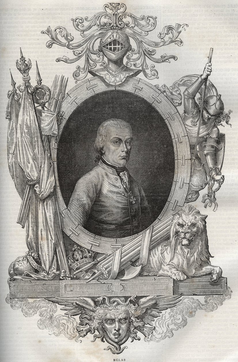 Michael Friedrich Benedikt báró von MELAS (1729-1806), feldmarschal - - Maurice La Charest új nemzeti enciklopédiája - 1870 - alkotó: French School