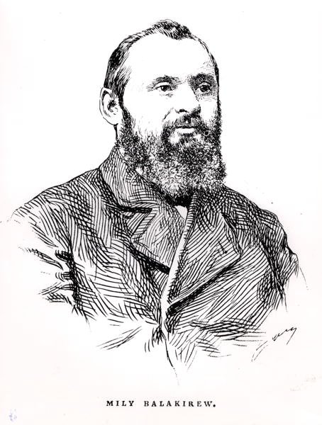 Milij Alekszejevics Balakirev (1837-1910), illusztráció Albert Soubies „A zene története Oroszországban” című művéből, Párizsban megjelent alkotó: French School