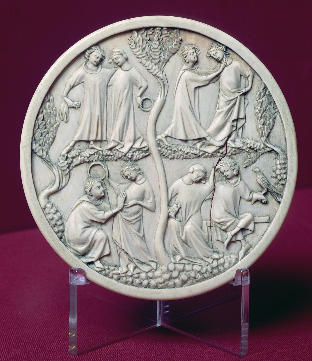 Udvari jeleneteket ábrázoló tükörtok, 1320-30 körül (lásd még: 170247) alkotó: French School