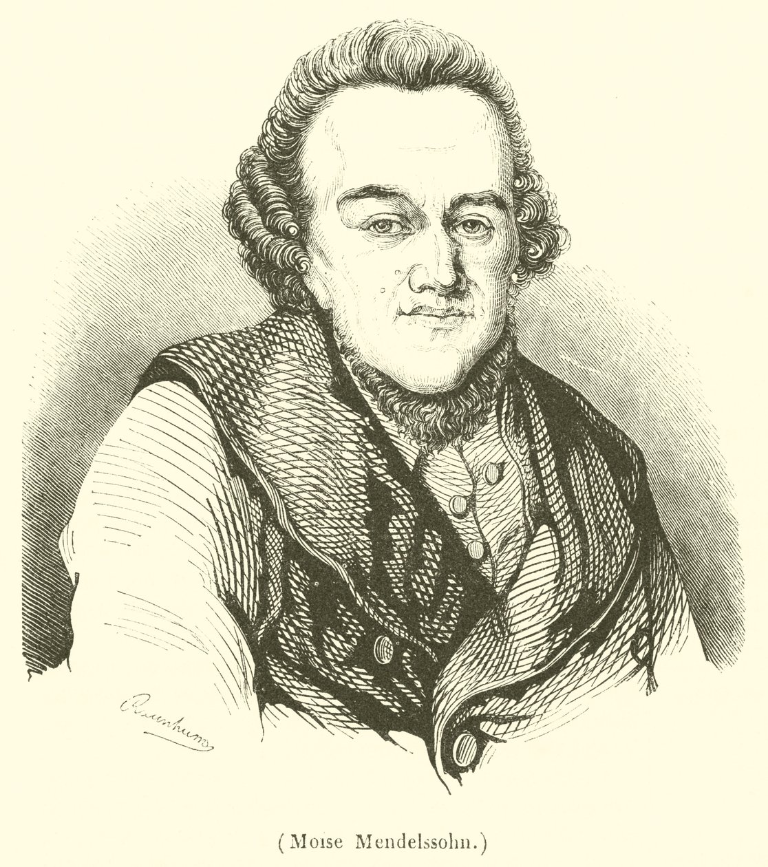Moise Mendelssohn (metszet) alkotó: French School