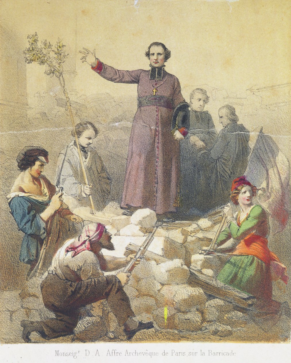 Monseigneur Affre (1793-1848) 1848. június 25. alkotó: French School