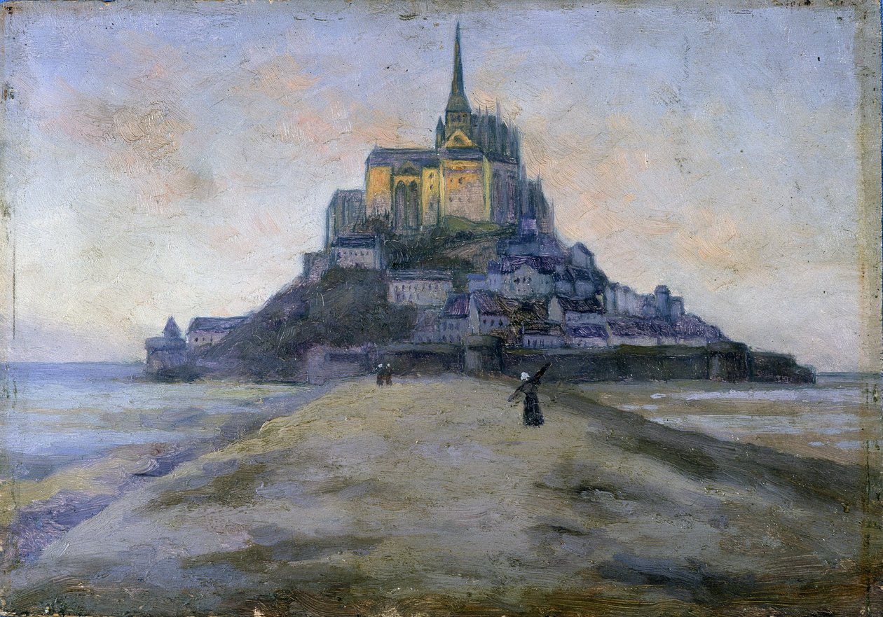 Mont Saint-Michel és az átjáró - névtelen festmény alkotó: French School