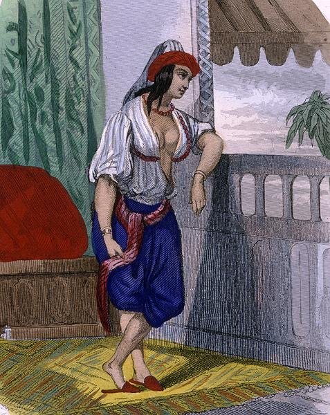 Mór nő, 1840 körül (színes metszet) alkotó: French School