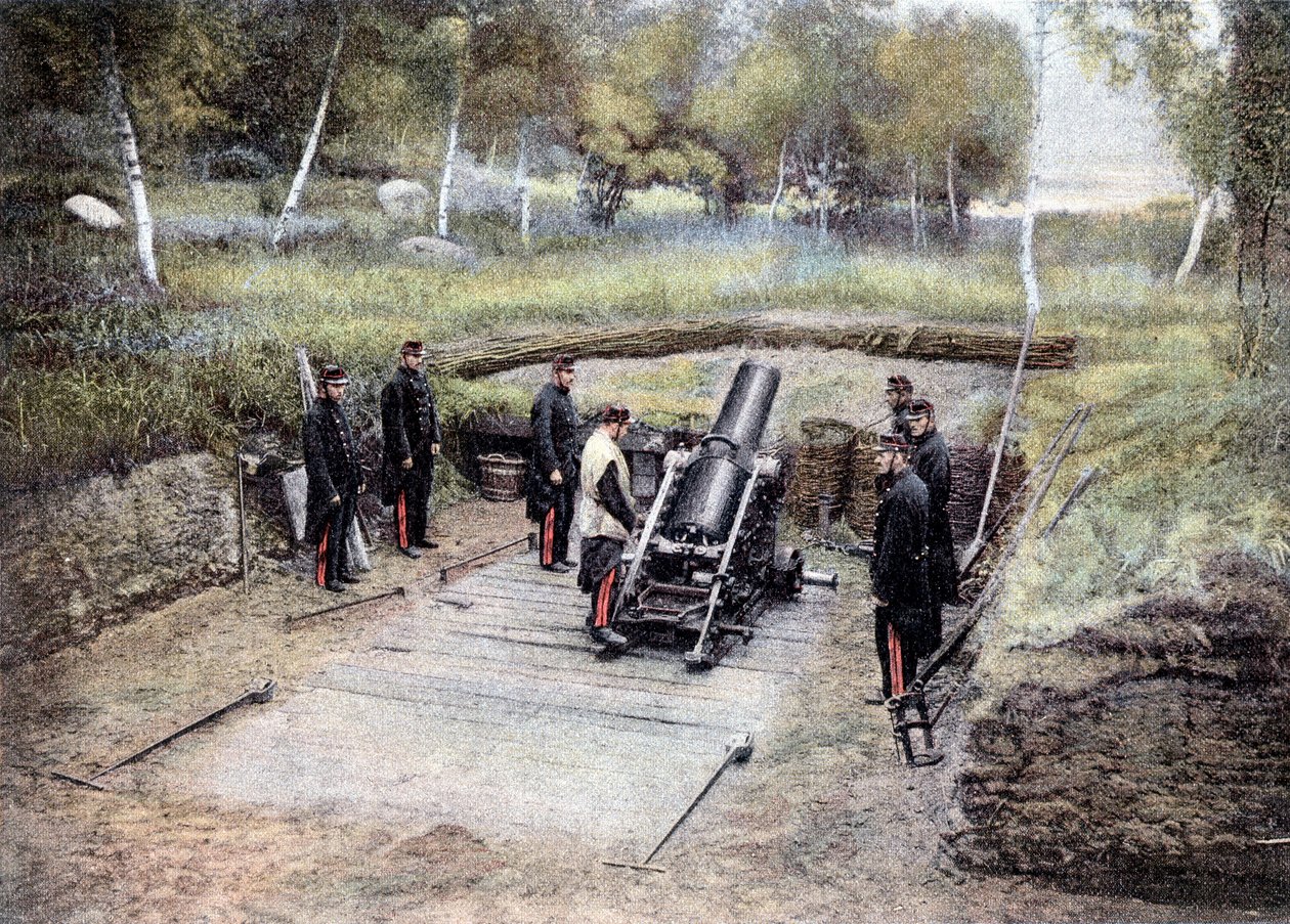 220 fős Mortar Iskola - a "" Katonai albumban" - Tüzérség gyalog alkotó: French School