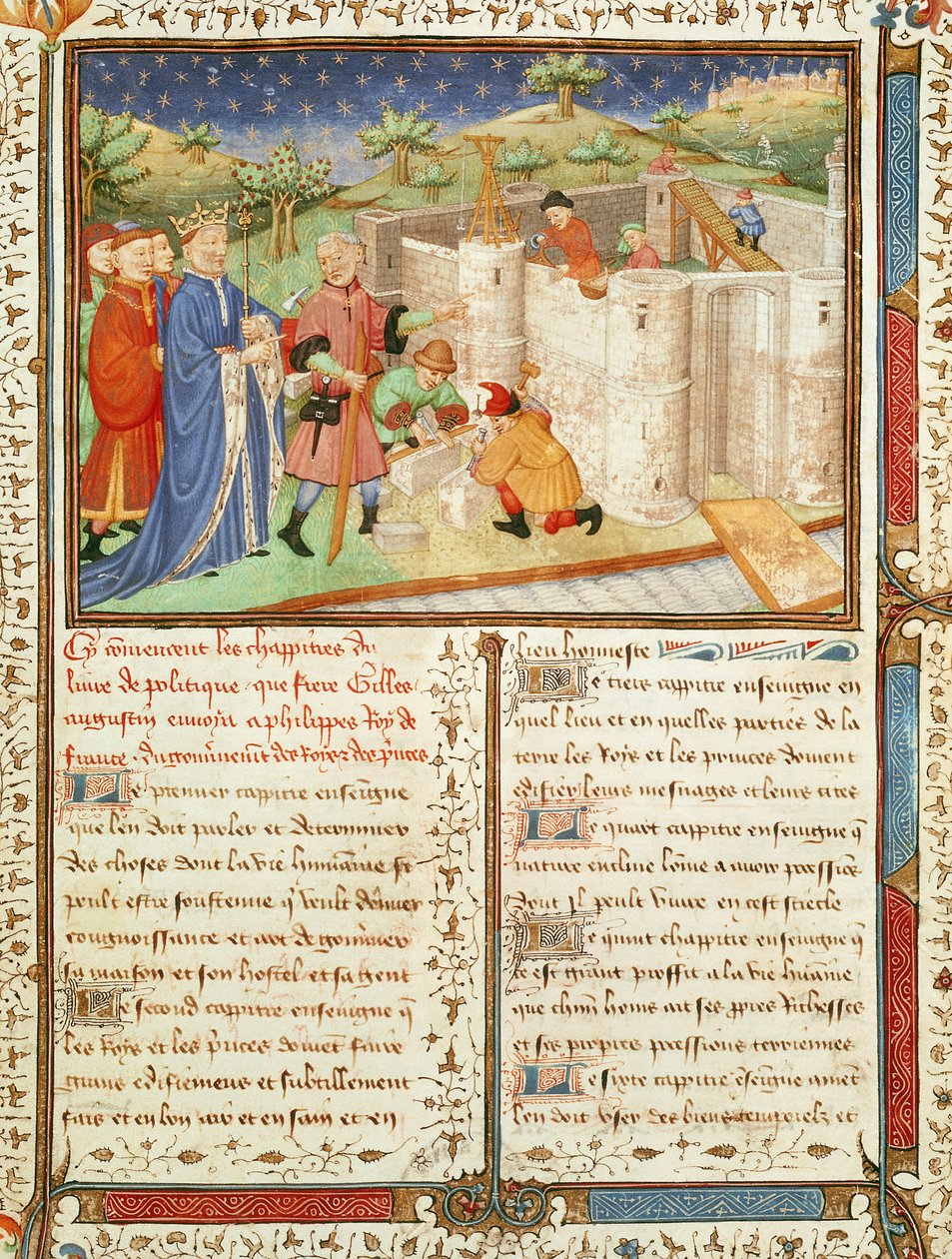 Ms 1015 fol.1 Illusztráció: A Kings and Princes kormánya alkotó: French School