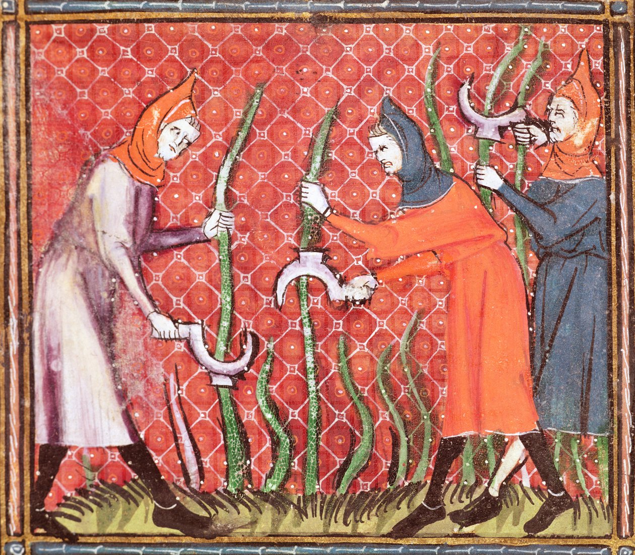 Ms 1044 f.120 Fák kivágása, az Ovide Moralise-ból, írta Chretien Legouais alkotó: French School