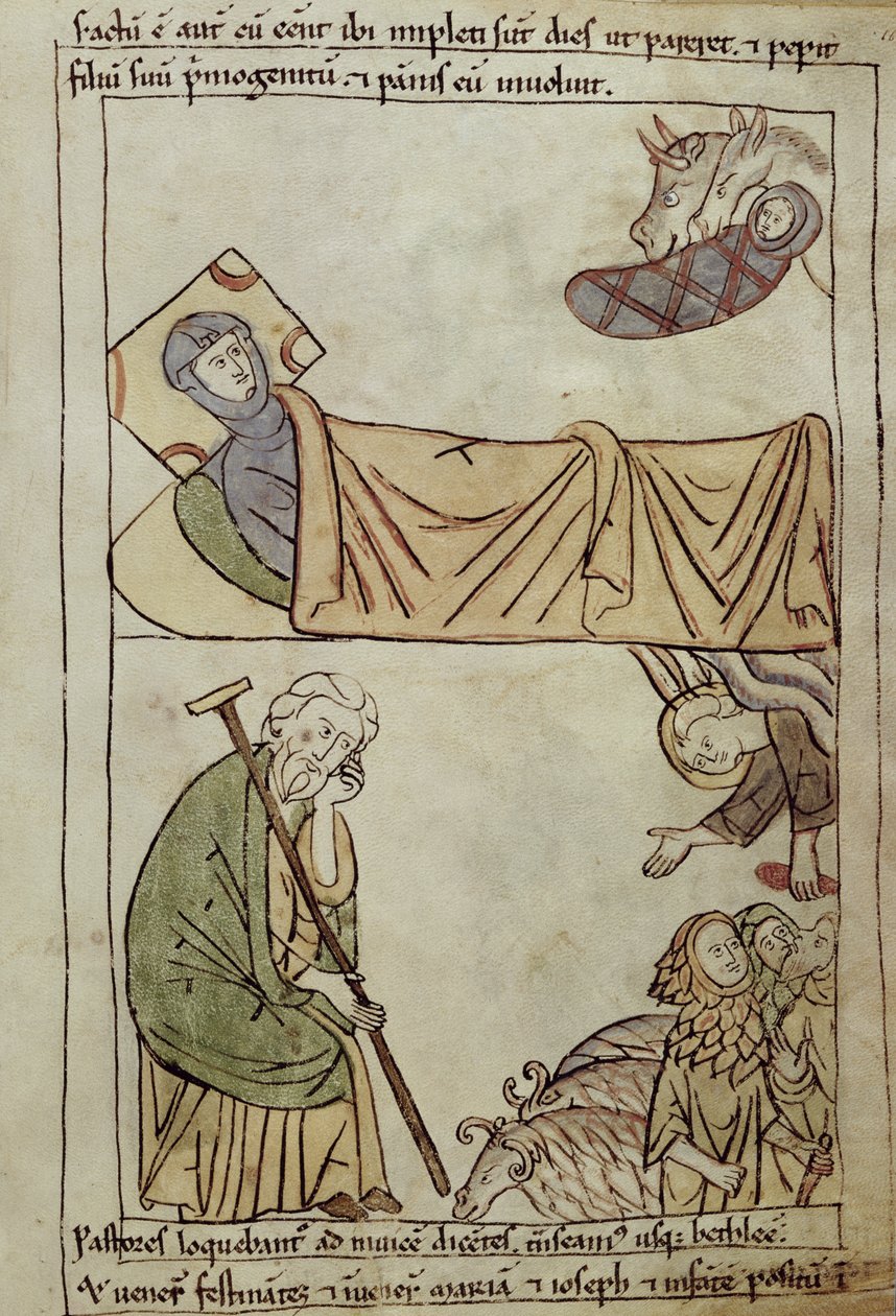 Ms 108 fol.168 A születés, egy Bibliából alkotó: French School