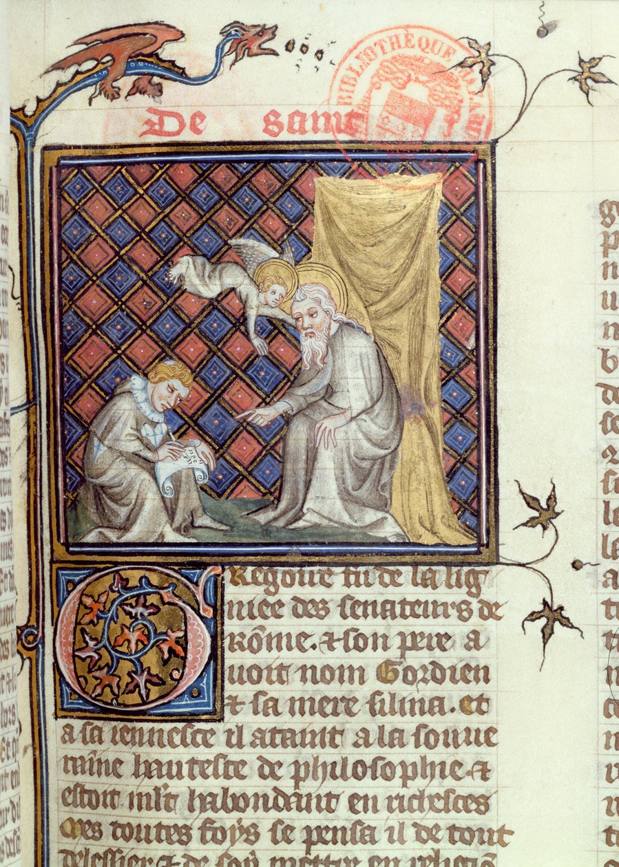 Ms 1729 Gregory, Jacques de Voragine Aranyszentek legendájából, 1370 körül alkotó: French School