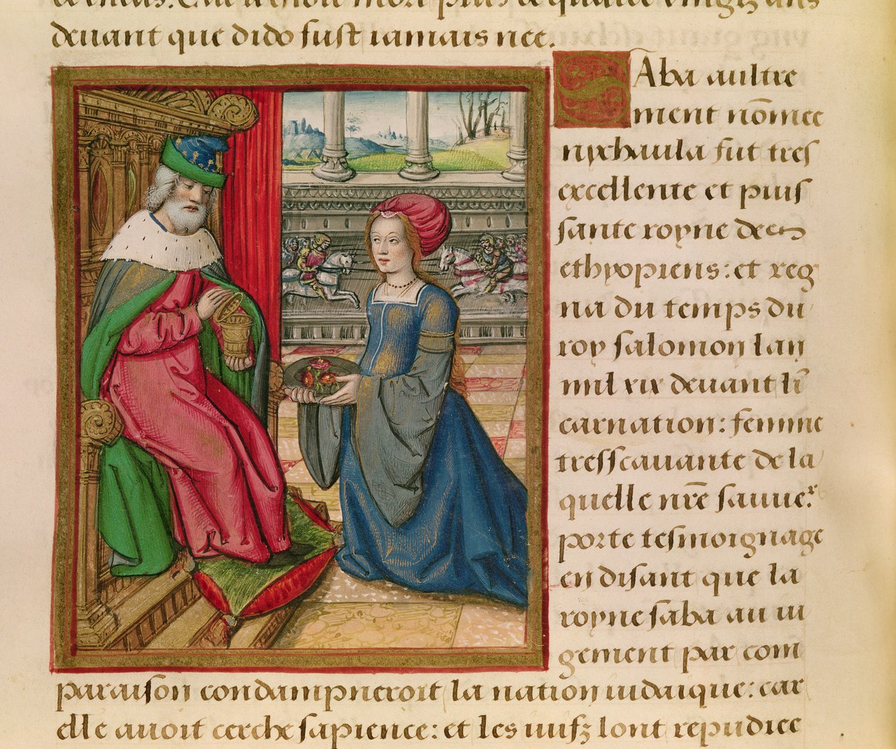 Ms 17, Sába királynője, a Híres nők életéből, 1505 körül alkotó: French School