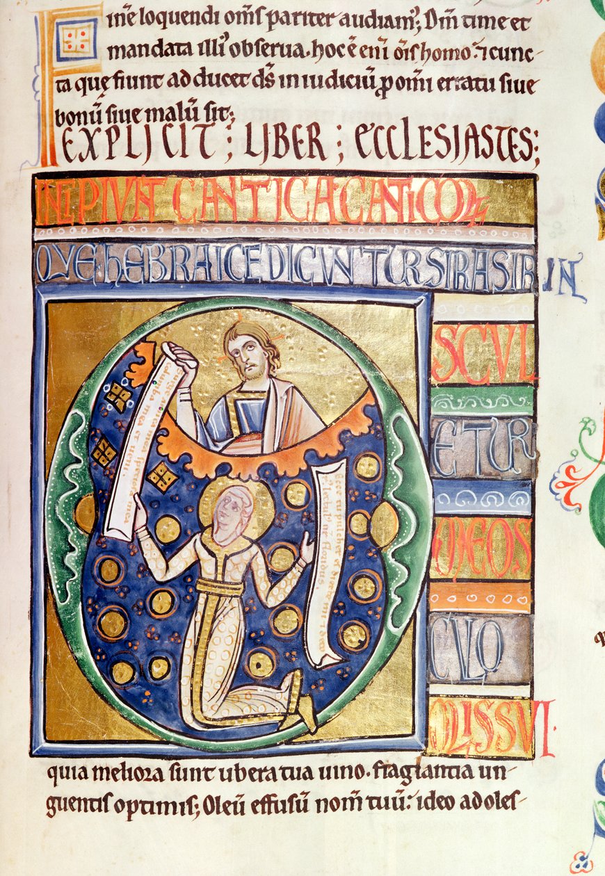 Ms 1 fol.235 A Prédikátor könyve, a Souvigny Bibliából alkotó: French School
