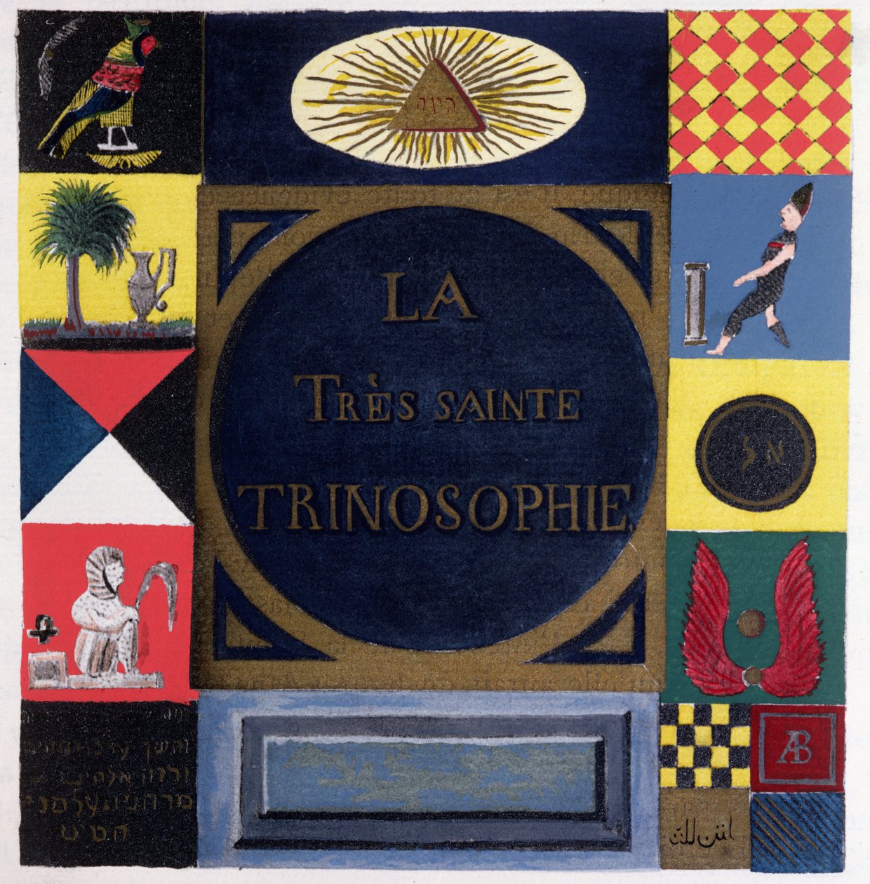 Ms 2400 La Tres Sainte Trinosophie homlokzata Saint-Germain grófnak (1696-1784) tulajdonítva (wc papíron) alkotó: French School