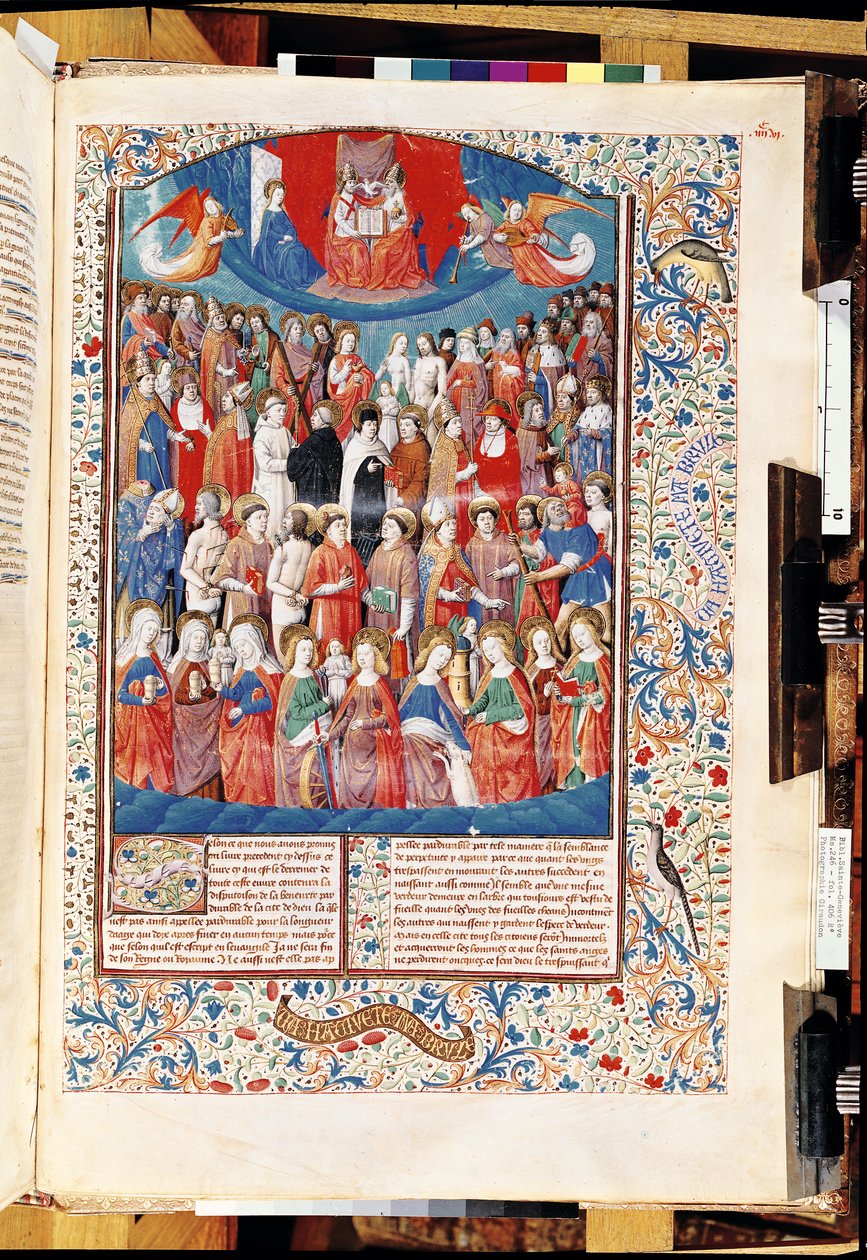 Ms 246 f.406r Paradise, Hippói Szent Ágostontól (354-430) a De Civitate Dei-ből alkotó: French School