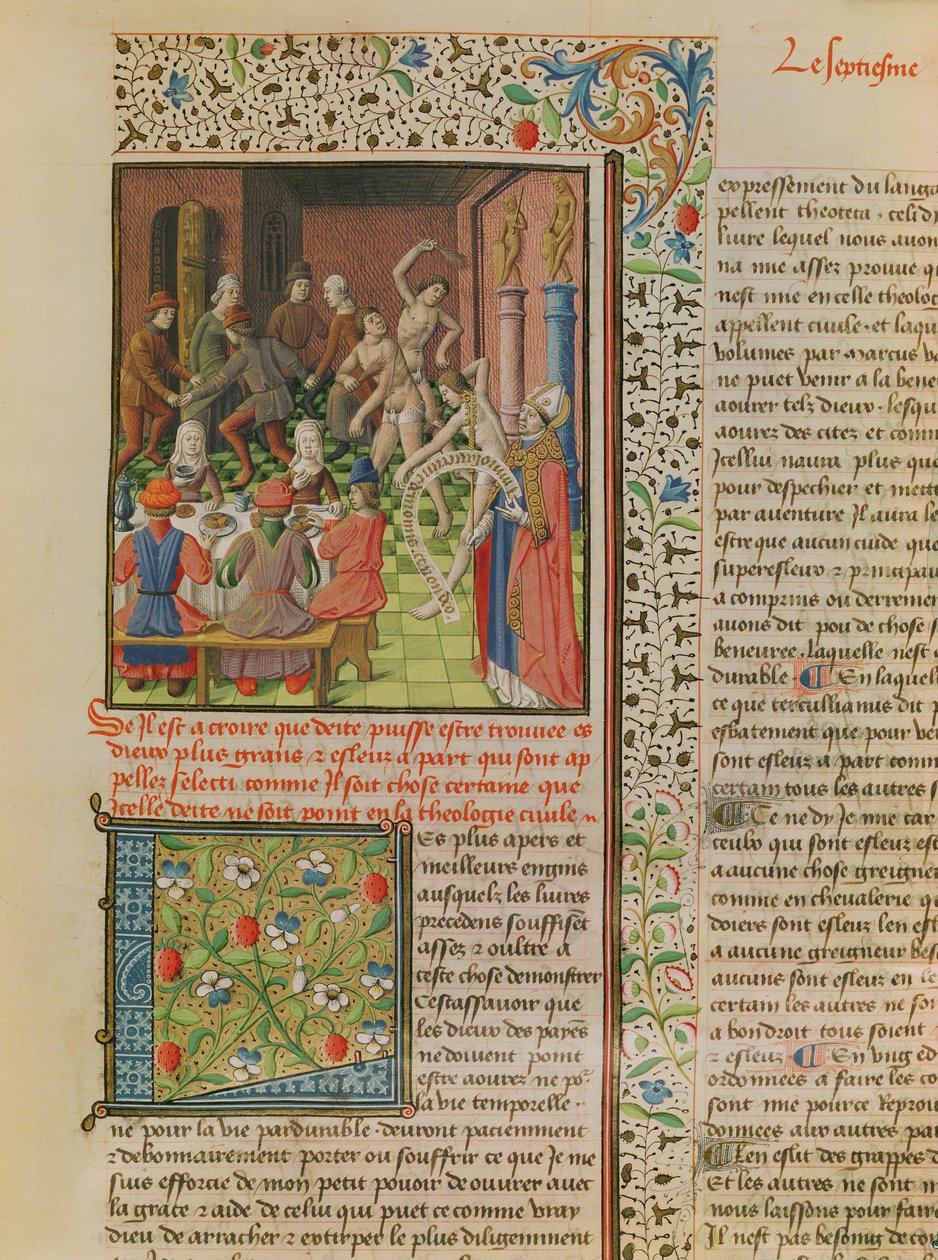 Ms 246 fol.151r Temporal and Terminal, Hippói Szent Ágoston De Civitate Dei francia fordításából (354-430) alkotó: French School