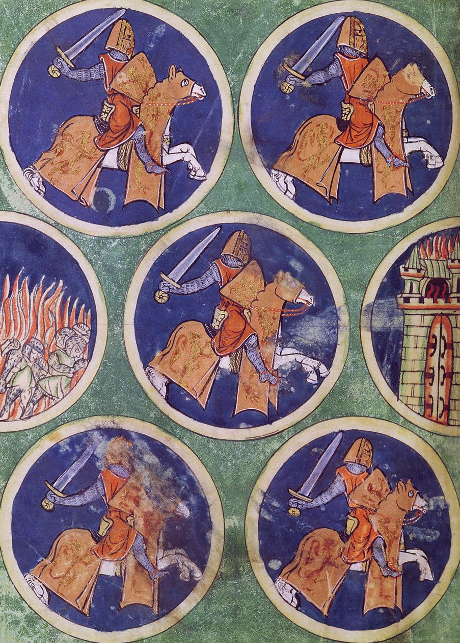 Ms 3516 fol.217v Five Knights alkotó: French School