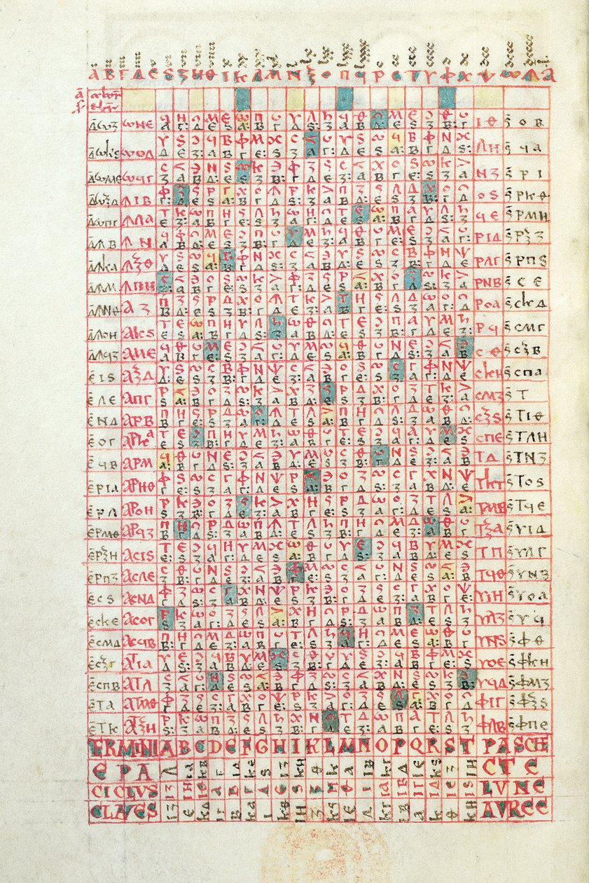 Ms 364 Öröknaptár, Mont-Cassin breviáriumából, a 11. század végén vagy a 12. század elején alkotó: French School