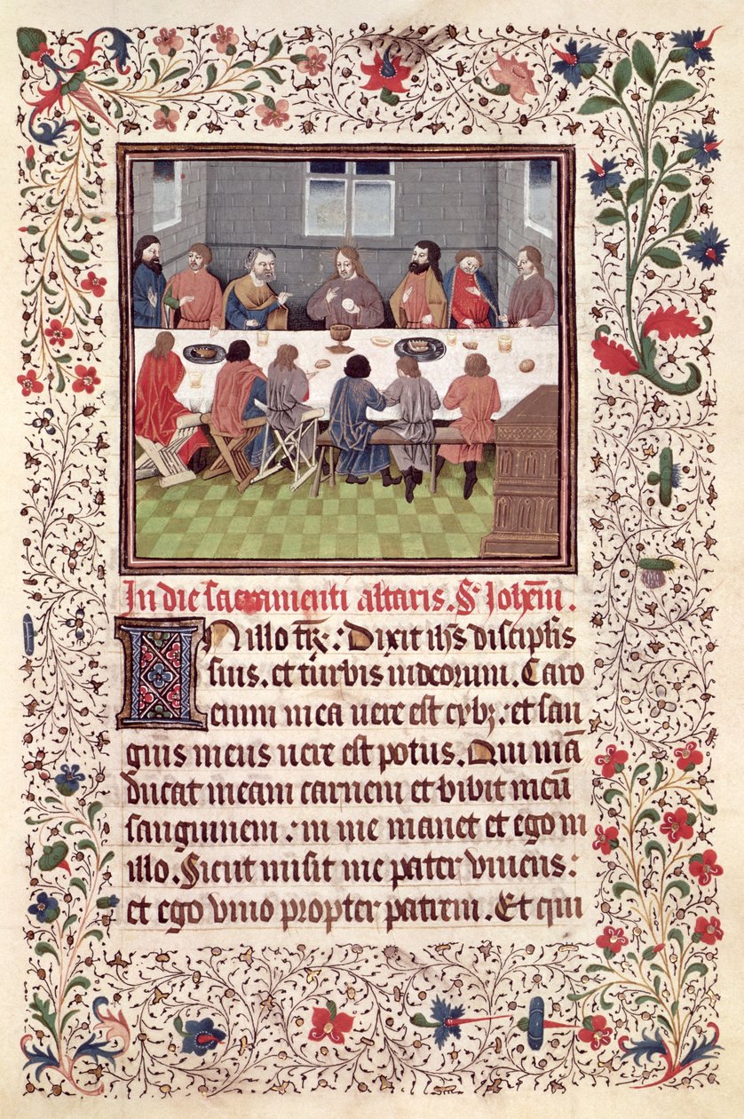 Ms 370 fol.184 Az utolsó vacsora alkotó: French School