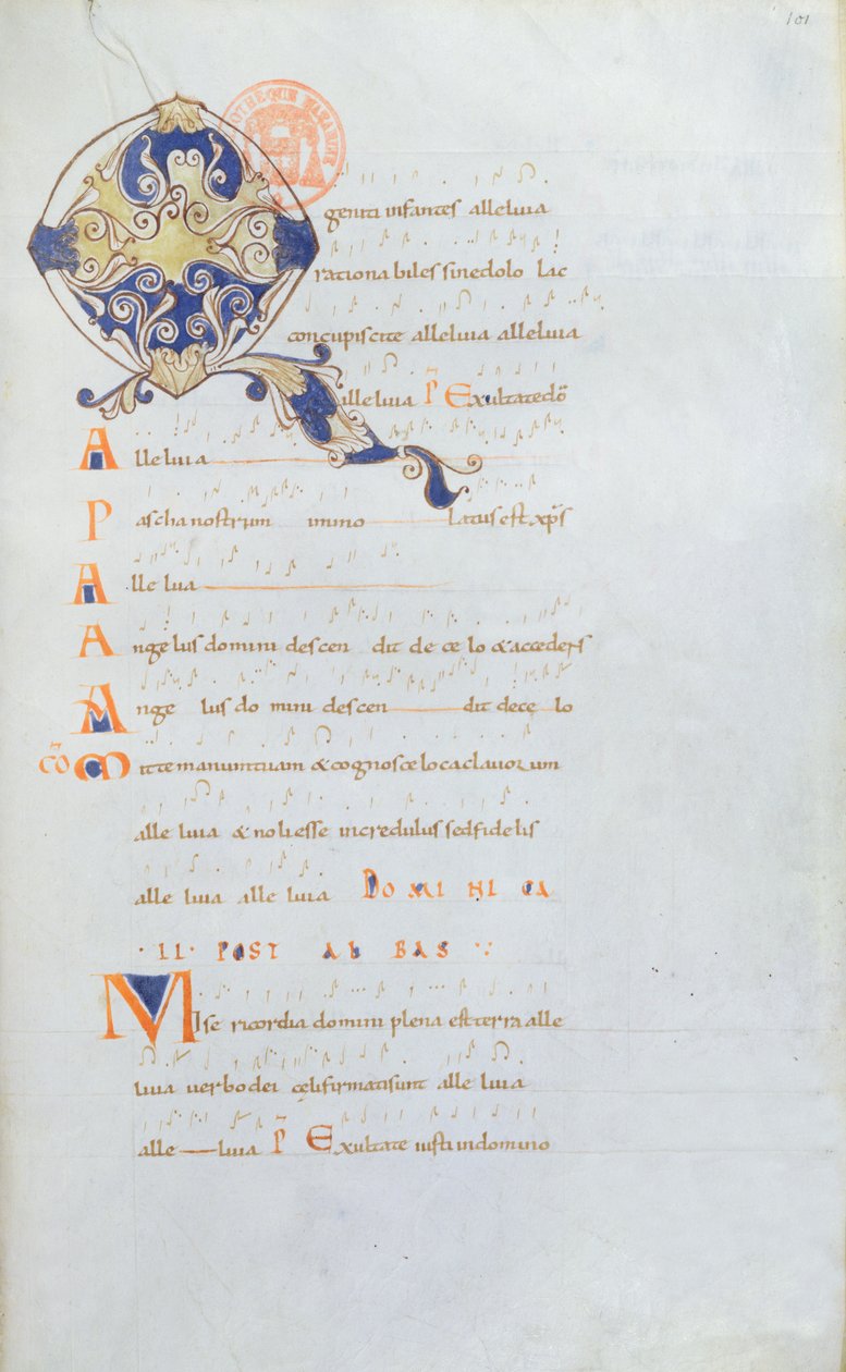 Ms 384 Antiphonary of Saint Denis Abbey, 11. század alkotó: French School