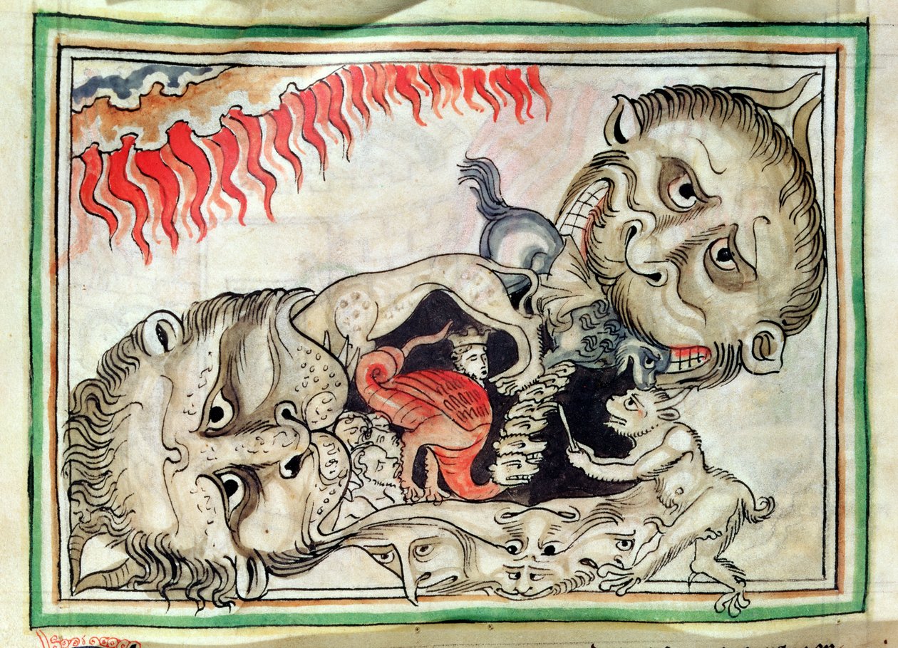 Ms 422 f.95v Pokol alkotó: French School