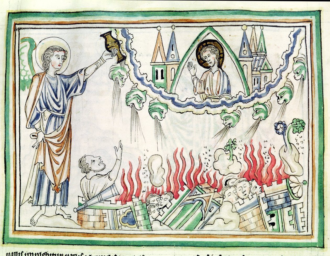 Ms 422 fol.77 The Destruction of Babylon alkotó: French School