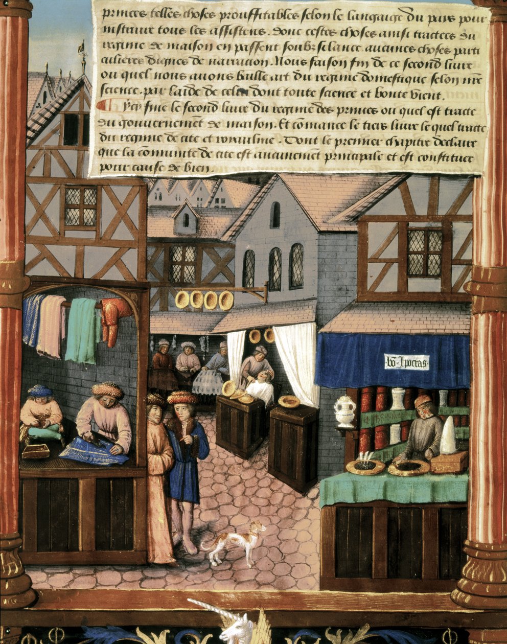 Ms 5062 fol.149v, oldal a "Hercegek kormányának könyvéből" alkotó: French School