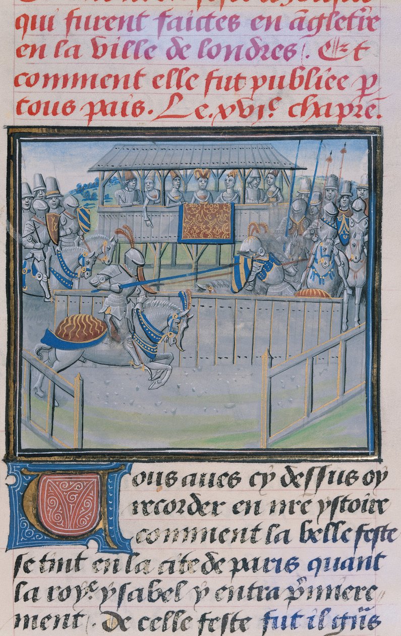 Ms 5190 f.88 Egy torna Londonban: torna, a Froissarts Chronicles-tól alkotó: French School