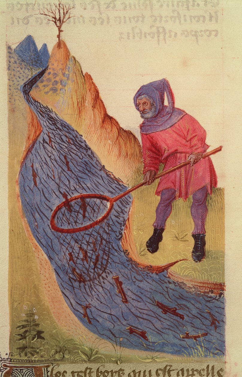 Ms 59 fol.3r Fisherman, Grand Herbiertől alkotó: French School