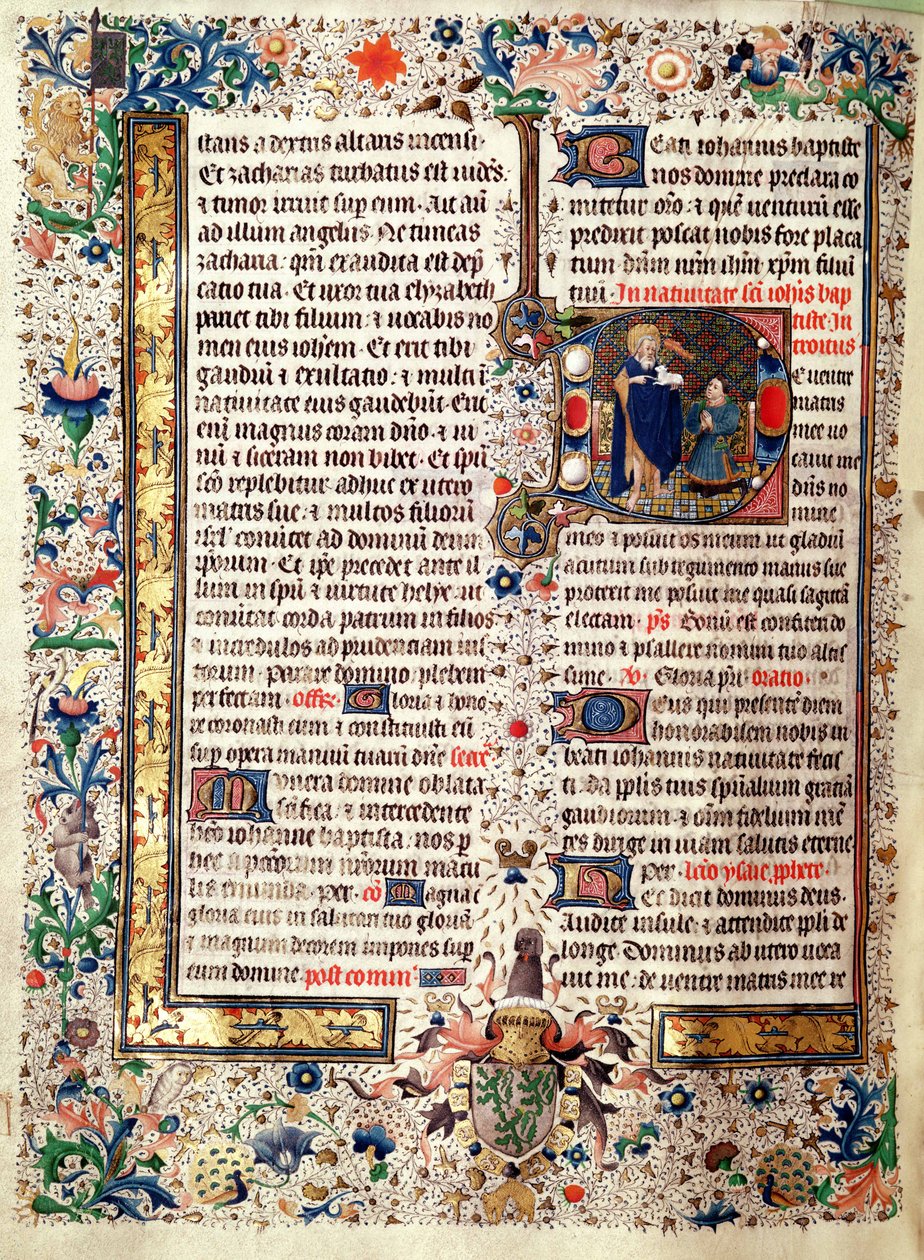 Ms 626 fol.174v Keresztelő Szent János, Jean de Lannoy misekönyvéből alkotó: French School