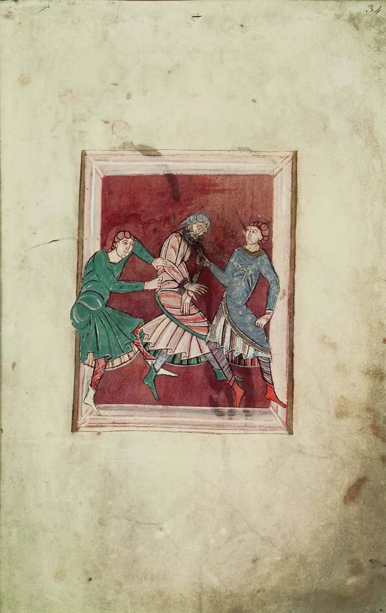 Ms 698 fol.34r Miracle of St. Omer (595-670) a Vie de Saint Omerből alkotó: French School