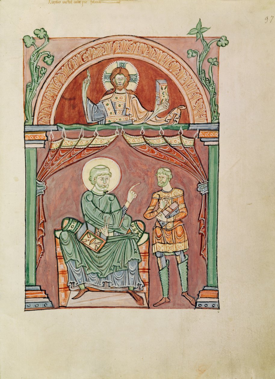 Kisasszony. 72 fol. 97 Szent Ágoston Felicianusszal beszélget alkotó: French School