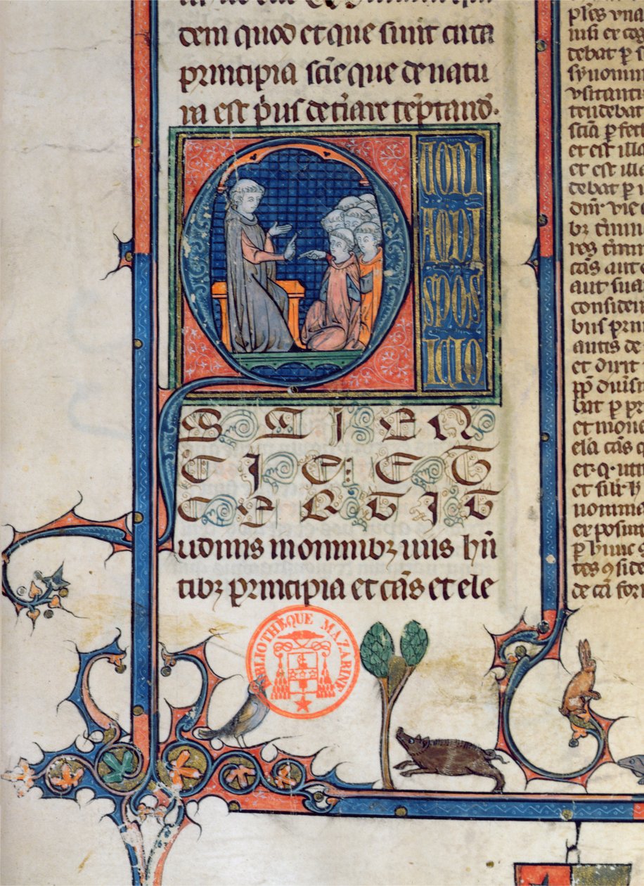 Ms 870 fo.5 Iskolai jelenet, 1494 alkotó: French School