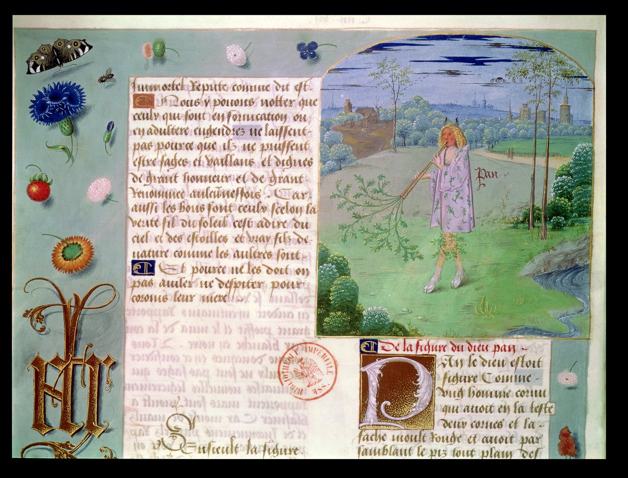 Ms Fr 9197 fol.187 Pan, Livre des Echecs Damour alkotó: French School