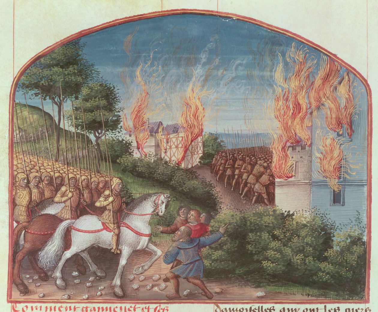 Ms Fr 91 Fol.87 Oldal a Merlin történetéből, Robert de Boron, 1482-89 körül alkotó: French School