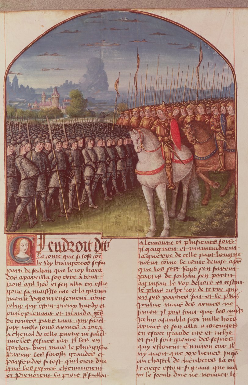 Ms Fr 91 Fol. 85 Oldal: Robert de Boron Merlin története, 1482-89 körül alkotó: French School