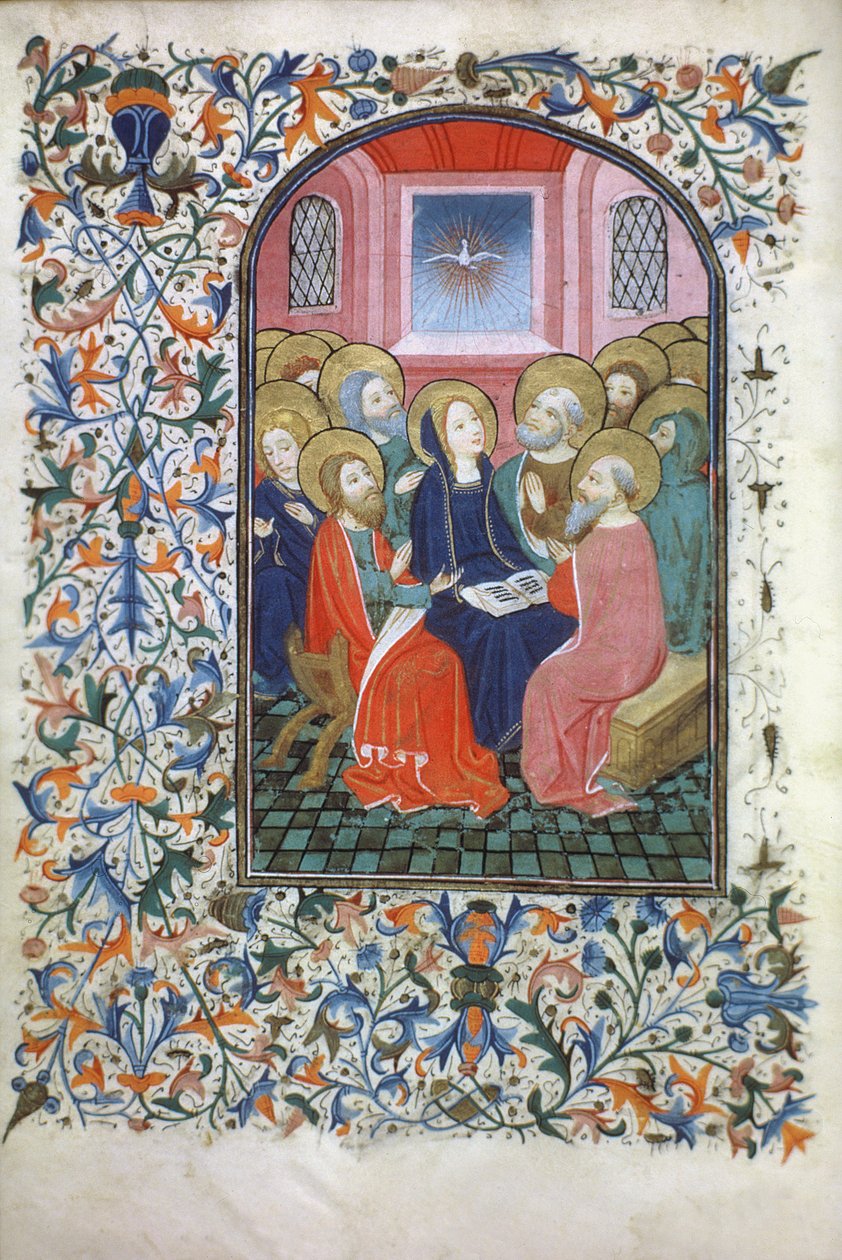 Ms Gen 288 f.23v Pünkösd, 1460 körül alkotó: French School