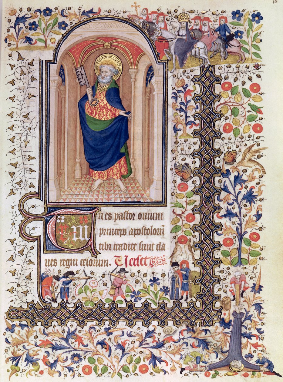 Ms Lat 156b Fol.167 St. Peter, Marguerite dOrleans óráiból, 1426 körül alkotó: French School