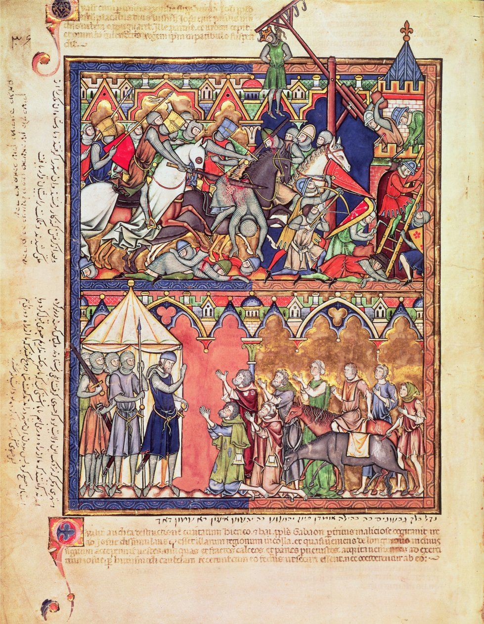Ms M 638 f.10v Joshua, a Morgan Picture Bible-ből, 1244-54 körül alkotó: French School