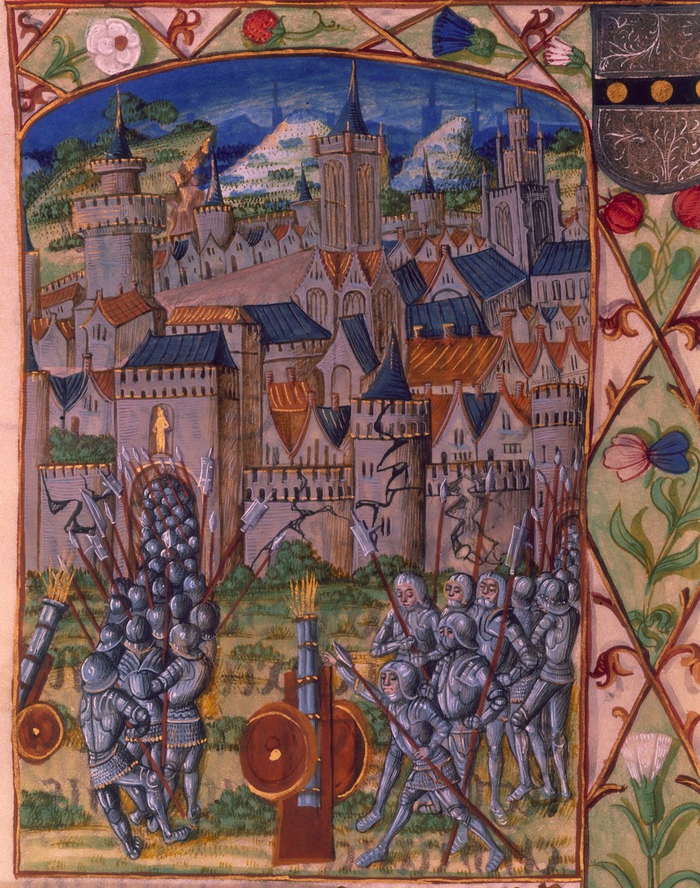 Ms. Royal 20 E.III fol.152v The Capture of Evreux, a 