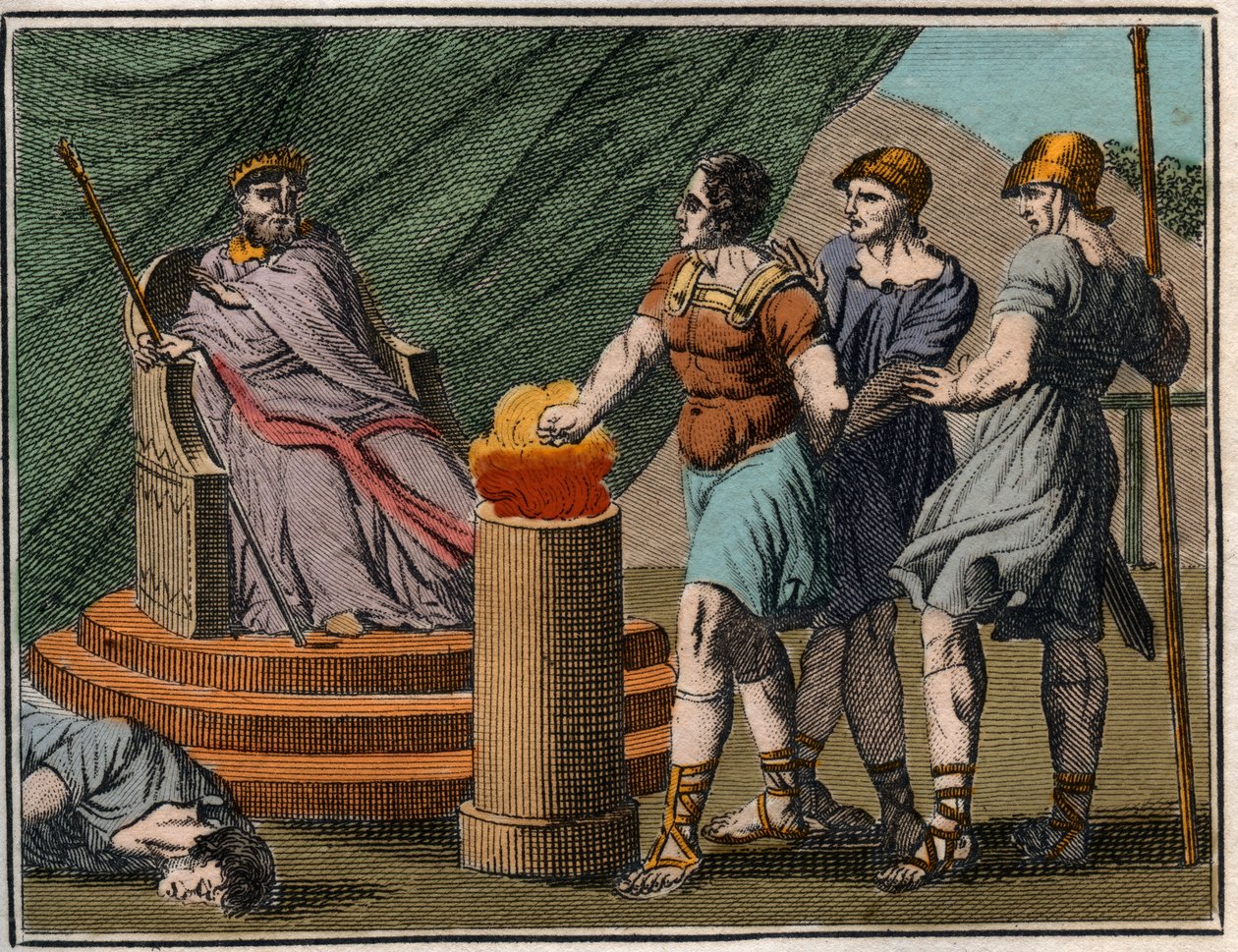 Mucius Scaevola Porsenna előtt. alkotó: French School