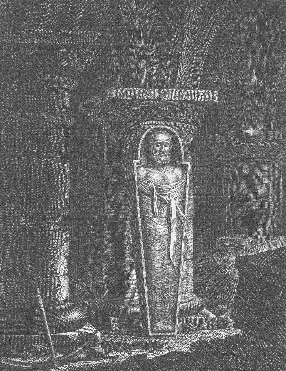 Henrik (1553-1610), francia király múmiáját a forradalmárok exhumálták a Saint-Denis-bazilikában, 1793. október 14-25. alkotó: French School